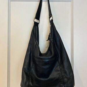 Chic Black Leather Hobo Bag